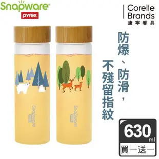 買一送一【美國康寧】Sanpware 耐熱玻璃水瓶630ml