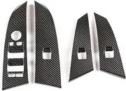 Interior Console Trim For BMW 5 Series E60 2004 2005 2006 LHD Window Lift Button Switch Panel Cover Frame Trim Interior Car Accessory Car Interior Accessories(Carbon Fiber)