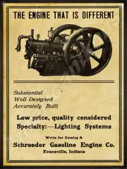1912 Schroeder Gas Engine Co. New Metal Sign: Evansville, Indiana