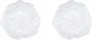 2pcs Glass Dinner Plates Crystal Salad Plates Clear Appetizer Dessert Plate Cake Plate Pasta Serving Plates Japanese Sushi Platter Food Dishes Jewelry Dish Trays for Home