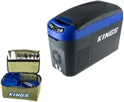 Adventure Kings 15L Centre Console Fridge Freezer + 37 Piece Picnic Set Camping