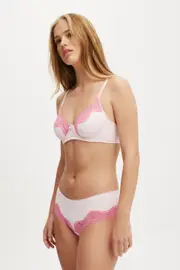[Body] Body - Sabrina Lace Underwire Bra - Blushing bride/radiant raspberry 10D BLUSHING BRIDE/RADIANT RASPBERRY