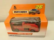 1997 MATCHBOX SUPERFAST #26 RED SNORKEL TRUCK FIRE DEPT NEW IN BOX