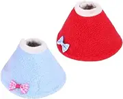 Yardwe Multi-Purpose Bird Recovery Collar Soft Polar Fleece Anti-Bite Anti-Lick M Size Bow Parrot