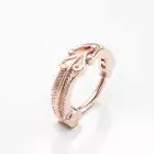 14K Solid Rose Gold Nose Ring with Clicker Closure, Cartilage & Tragus Piercings
