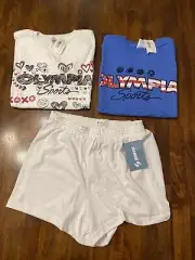 Lot 3 Youth Unisex Athletic Clothing, Olympia Sports Shirts & Soffe Short Size M