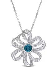 Rina Limor Silver 2.26 ct. tw. Gemstone Pendant Necklace