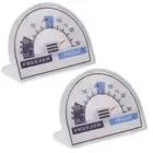 2 Pack Fridge Freezer Thermometer Dial with Recommended Temperature Zones