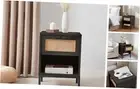 Night Stand, 1-Drawer Bedside Table for Bedroom Storage, Bedroom Black