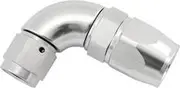 Aeroflow Stepped 90 Degree End -8 Hose to -6AN Expander Hose End Silvteflon - AF573-08-06DS