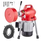 VEVOR Drain Cleaner Machine 66FT x 5/8In 250W Sectional Snake Auger Manual Feed