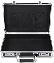 [LANGZDHE] Aluminum Briefcase Combination Safe Laptop Briefcase Home Invisible Cash Money Case (Color : Black, Size : 36 * 24 * 10cm)