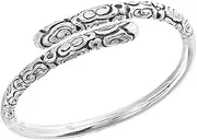 [Tbkoly] Fashion Silver Sterling Cuff Bangle Chain Bracelets,Women 925 Sterling Silver Bracelet Vintage Flower Vine Cuff Bangle Chinese Bracelet Ladies Silver Jewellery
