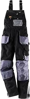 Terratrend Job 3237-25-1062 Size 25 Men's'Revolution' Dungarees - Black/Grey - P