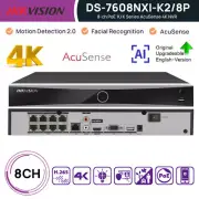 Hikvision DS-7608NXI-K2/8P 8CH 8PoE AcuSense AI 4K NVR 2SATA Facial Recognition