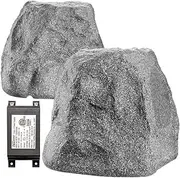 OSD Audio 5.25" 120W Wireless Bluetooth Outdoor Rock Speaker – Weather Resistant, Grey - BTR-150
