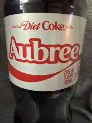 Share a Coke with Aubree 2025 Personalized Gift Coca~Cola Bottle 20oz Diet