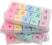 TOBBOMEY 60pcs Educational Erasers for Bulk Classroom Prizes Puzzle Math Games Portable School Supplies Back to School Party Favors Reward