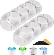 ANKA Cat Water Fountain Filter, Filter for Cat Dog Pet Fountain White Triple Filtration System with Premium Activated Carbon Resin 8Pieces
