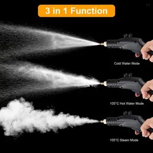 1800W 冷熱高壓高溫清洗機4L大容量 空調油煙機清洗機家政設備一件式機即熱式蒸汽清潔機帶語音提示功能 110V 美規