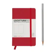 Leuchtturm1917 Agenda Notebook Pocket A6 Plain - Linen Red