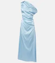 [Staud] Staud Phare silk-blend satin cocktail dress AU 2 blue