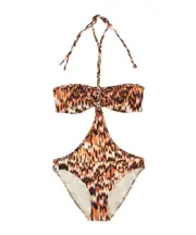 Isabel Marant Farah Ruched One Piece Swimsuit FR34,FR40 Nude