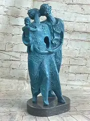 SALVADOR DALI HOMMAGE - BRONZE SCULPTURE - THE FAMILY- 100 % BRONZE STATUE ART