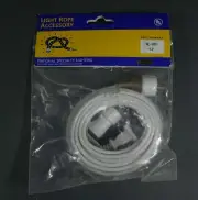 NATIONAL SPECIALTY LIGHTING Light Rope Accessory White Power Cord NL-001-12'