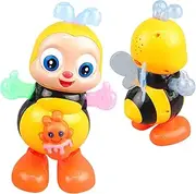 Kids Dancing Toys,Musical Bee Toys with Lights | Sensory Fun Developmental Cartoon Dancing Bee for Kids Christmas Easter Basket Filler Travel Playtime