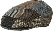 [Hanna Hats] Traditional Irish Tweed Wool Vintage Cap. Unisex Cabbie Hat. Stud Fastener & Taffeta Lining. 100% Made in Ireland.