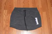 NWT Womens Zobha Charcoal Spacedye Knit Skort Skirt Size S Small