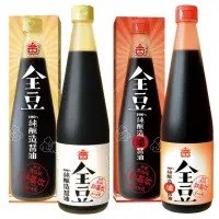 在飛比找momo購物網優惠-【義美】全豆純釀造滷醬油+醬油(520ml/瓶)