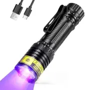 UV Flashlight Black Light USB Rechargeable 395nm Blacklight Mini, Wood's Lamp...
