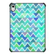 iPad 10.9-inch (10th gen) iPad Impact Case Colorful Turquoise Zigzag Pattern