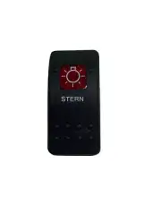 Carling Red Lighted "Stern" Rocker Switch Cover