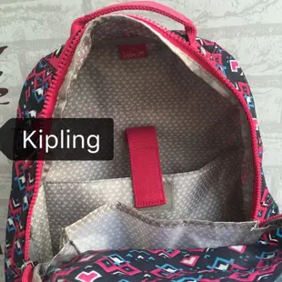 Kipling 猴子包 藍色迷彩狗 電腦包 旅行 登山 多用拉鍊款輕量雙肩後背包 大款 限時優惠 防水