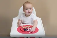在飛比找Yahoo!奇摩拍賣優惠-現貨 美國 EZPZ矽膠幼兒餐具 Happy Mat快樂防滑