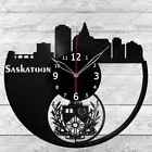 Vinyl Clock Saskatoon Skyline Record Wall Clock Home Art Decor Handmade 6685