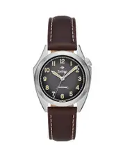 Zodiac Field Olympos Automatic Leather Watch, 40mm