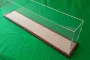 42" Clear Acrylic Table top Display case box for Fireplace Mantel wooden base
