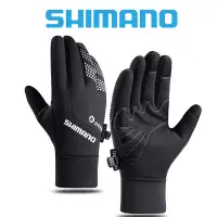 在飛比找蝦皮購物優惠-SHIMANO 新款禧瑪諾秋季戶外男士釣魚手套兩指防水觸摸屏