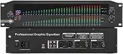 Graphic Equalizer,Audio Processor,31-Band Spectrum Display 2U Audio Digital Equalizador Professional Sound System,High/Mid/Bass Adjustment, Intelligent Automatic Noise Reduction,for Stage Performance