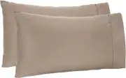 TBM Oversize Pillow Case Taupe King Extra Large Fits Even the Fluffiest Pillows