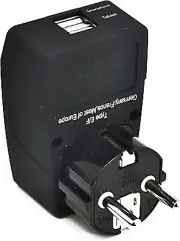 Ceptics GP4-9 2 USB Schuko Travel Adapter 4 in 1 Power Plug Type E/F