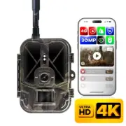 4G Trail Security Camera 4K LIVE VIEW Outdoor Wildlife Farm Hunting Game Home