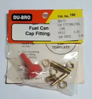 Original Du-Bro RC Plane Parts Lot #192 Fuel Can Cap Fittings New Old Stock