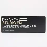 MAC Studio Fix Fluid SPF 15 Matte Foundation 24hr Wear 30ml / 1.0 fl.oz