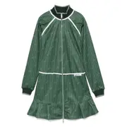 [Gcds] Gcds Pinstriped Zip-up Mini Dress M GREEN