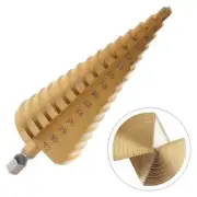 HSS Step Cone Titanium Steel Metal Hole Cutter Drill Bit Set Triangle Shank